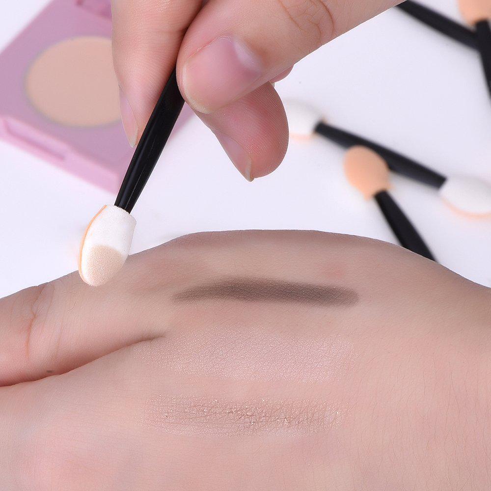 25Pcs Eyeshadow Applicators With Storage Container Disposable Eyeshadow Sponge Brush Double-Sided Eye Makeup Applicators LM