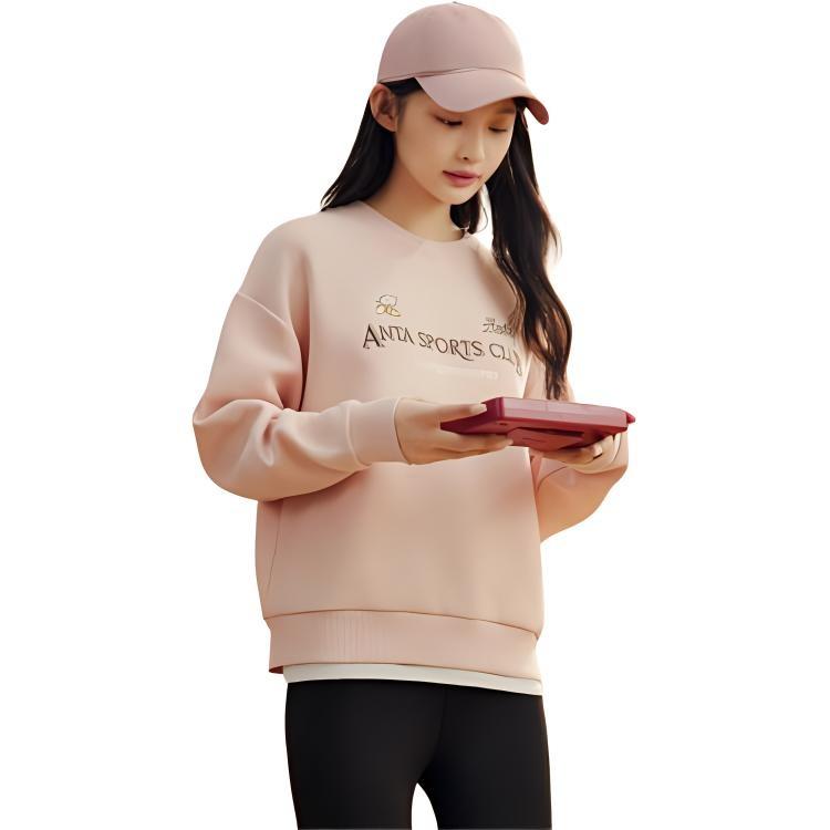 Anta Lifestyle Collection Sports Lifestyle Collection Sweatshirt Women's Beige Sand Pink 162418715-2