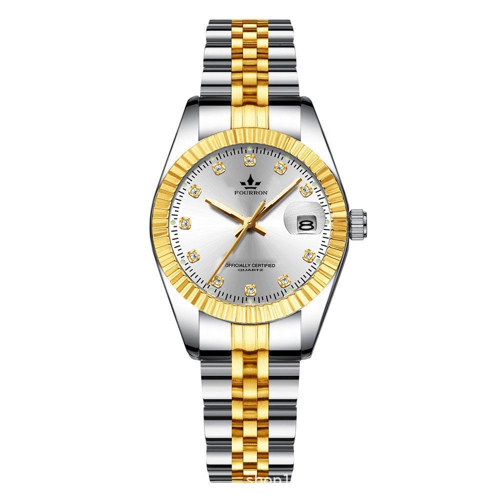 Tycoon Gold Leuchtende Herrenuhr - Lupe Kalender, Bestseller, Grenzüberschreitende Partneroption
