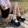 Women's Mary Jane College-Style Slim Leather High Heels with Thick Soles - Lolita JK Uniform Shoes