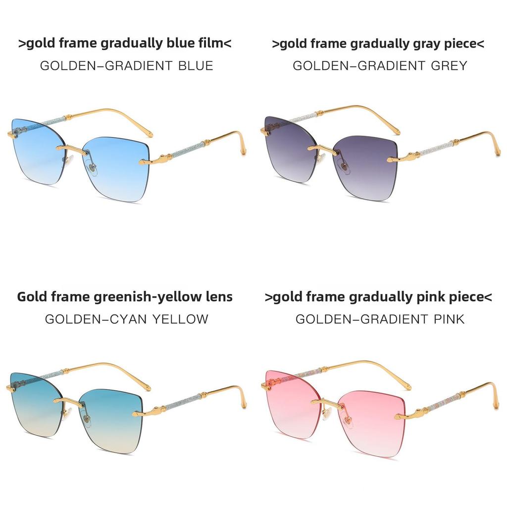 Retro Cat Eye Sunglasses For Women Uv400 Sun Protection With Green Lenses For Fashionable Outings