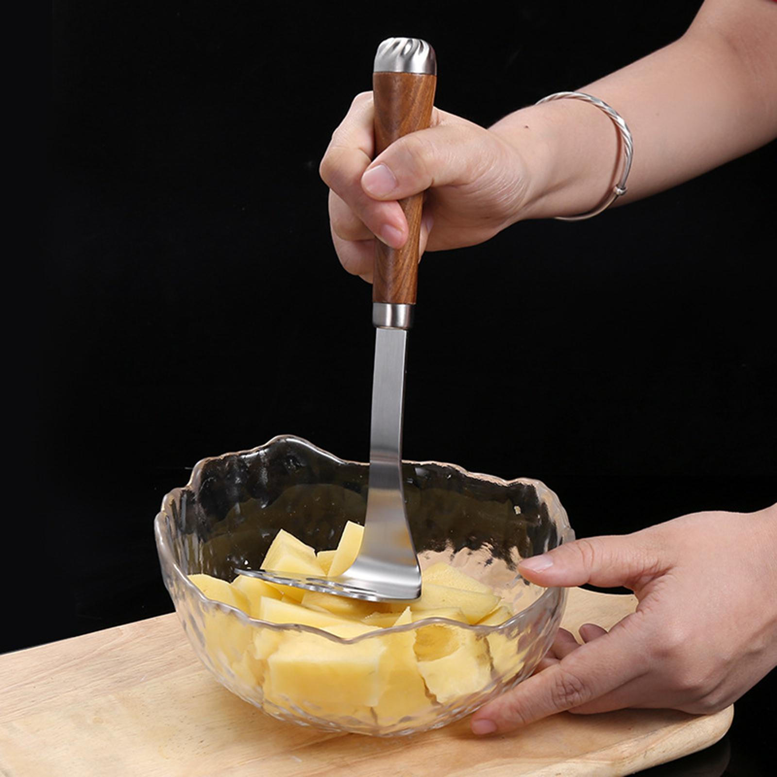 Durable Stainless Steel Potato Masher - Efficient Kitchen Tool for Carrots, Meat, and More A