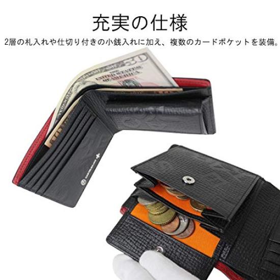 Castelbajac PICCOLO Bifold Wallet with Coin Purse, Black, 022614