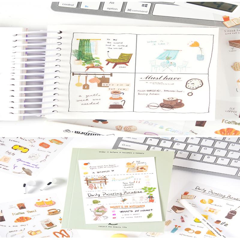 6Pcs Love Letter Planner Stickers - Cute Pet Waterproof  Stickers For Diy Crafts,Journal,Scrapbook, Water Bottles,Laptops