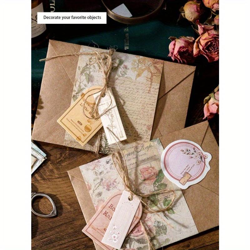 1 Pack (Approx 100pcs) Vintage Mixed Materials Collection Pack - Retro Post Office Series, DIY Scrapbooking And Journaling Supply Paper