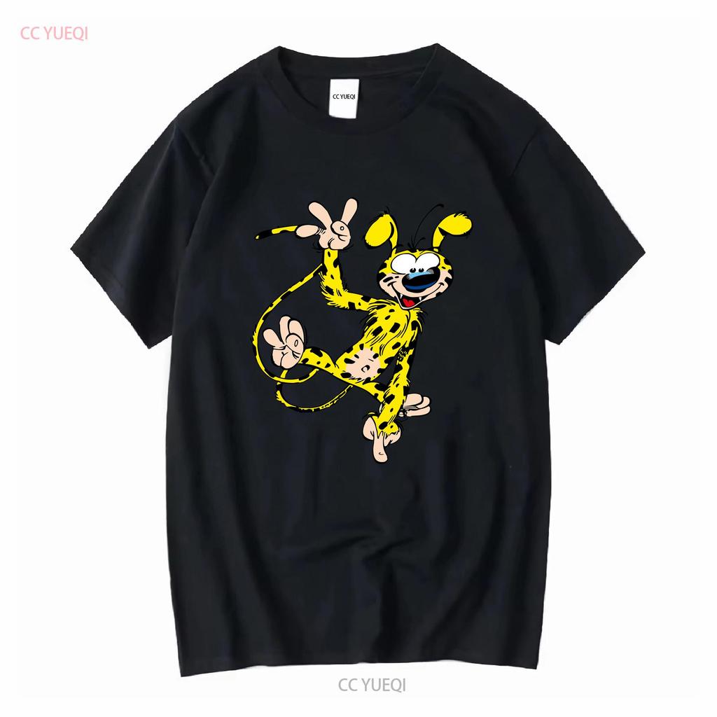 Winkendes Marsupilami Klassisches Retro Vintage T-Shirt S 5XL vintage gewaschen homme Gestreckt Lässig Streetwear-Mode Atmungsaktiv