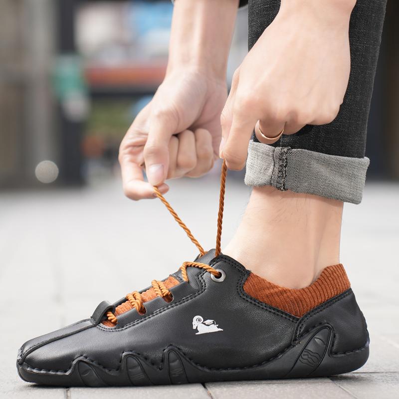 Casual Shoes for Men Leather Sneakers Shoes Lightweight Flat Driving Shoes Outdoor Comfortable Moccasins Men Loafers 2024 New In