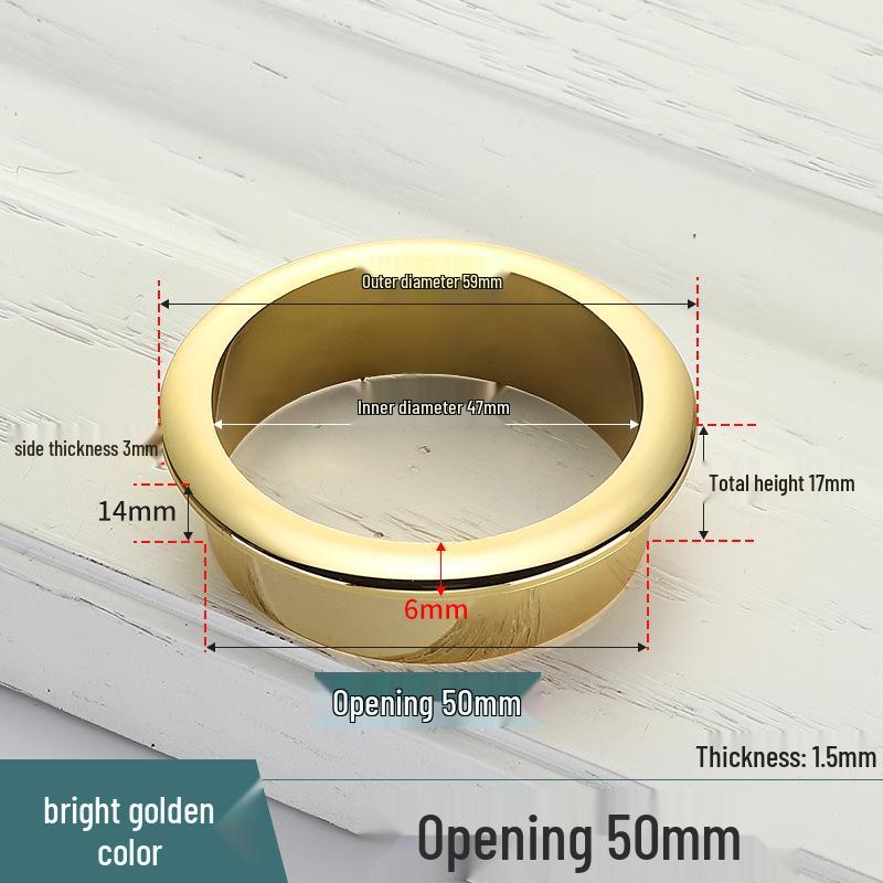 Cable Management Desk Grommet - Decorative Cover and Ring for Computer Furniture