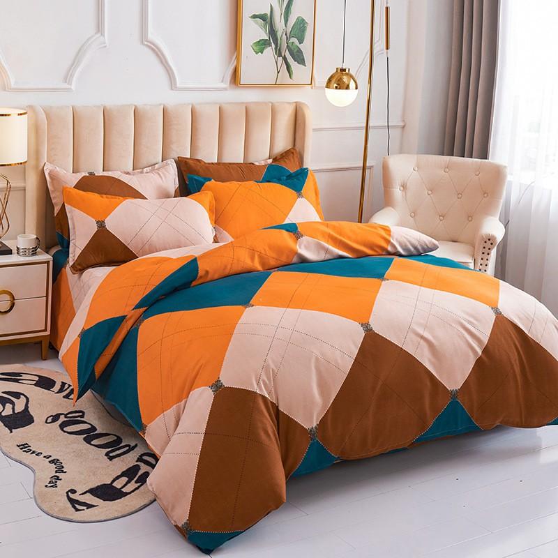 Flannel Plant Fiber Bedding Set Duvet Cover Sheet Pillowcase Student Dorm Single Double