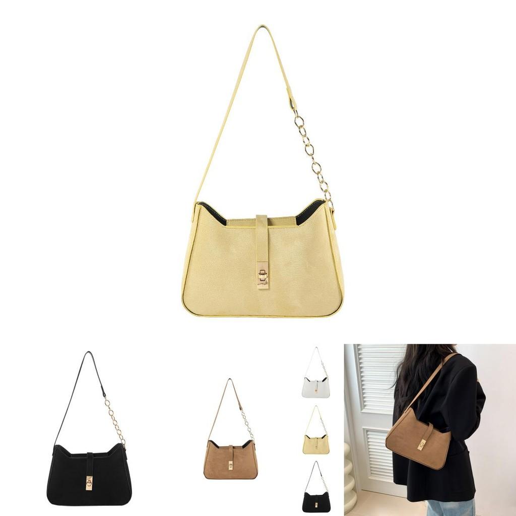 Chic Stylish Women's Small Square Bag With Elegant Chain Shoulder Strap In Black