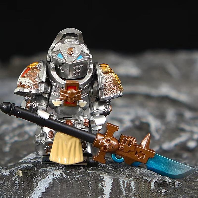 

Adeptus Custodes Moc Военные средневековые персонажи Jimu Lancelot Солдаты Iron Float Slayer Knight Аксессуары Строительные блоки серебряный