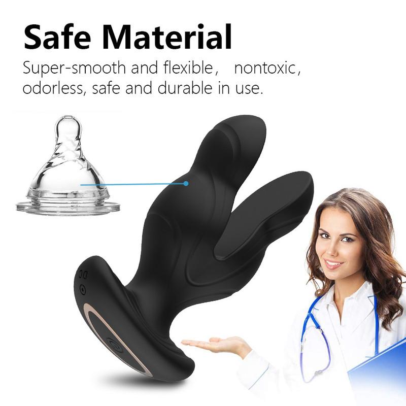 Vibrátor na masáž prostaty pro muže Elektrický šok Anální vibrátor Bezdrátový dilatátor análních kolíků Dildo Sexuální hračky pro ženy