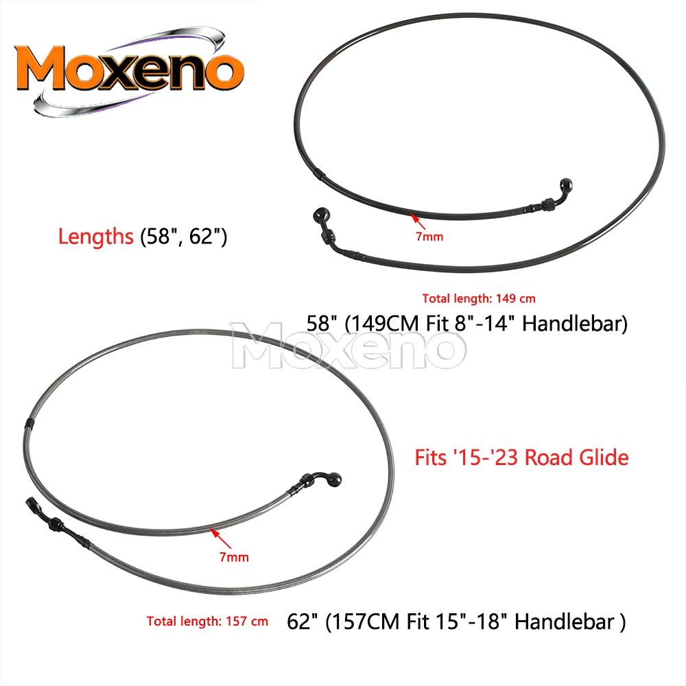 Upper Brake Line Kit Motorcycle 149cm 157cm Brake Oil Hose For Harley Touring 2015-2023 Road Glide FLTR Special FLTRXS FLTRX