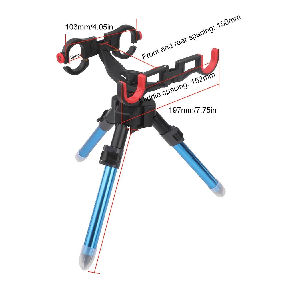 Triangle Fishing Pole Rack Adjustable Foldable Fishing Pole Holder Portable Multifunctional for Outdoor Fishing