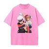 Gojo Satoru Print T Shirt Jujutsu Kaisen Tshirt Men Cotton Clothing Vintage Washed Streetwear Short Sleeve Casual Soft Tee Tops