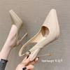 Women's Summer Pointed Toe Stiletto Heels Sexy Fairy Style Korean Single Shoes Fashion Comfortable