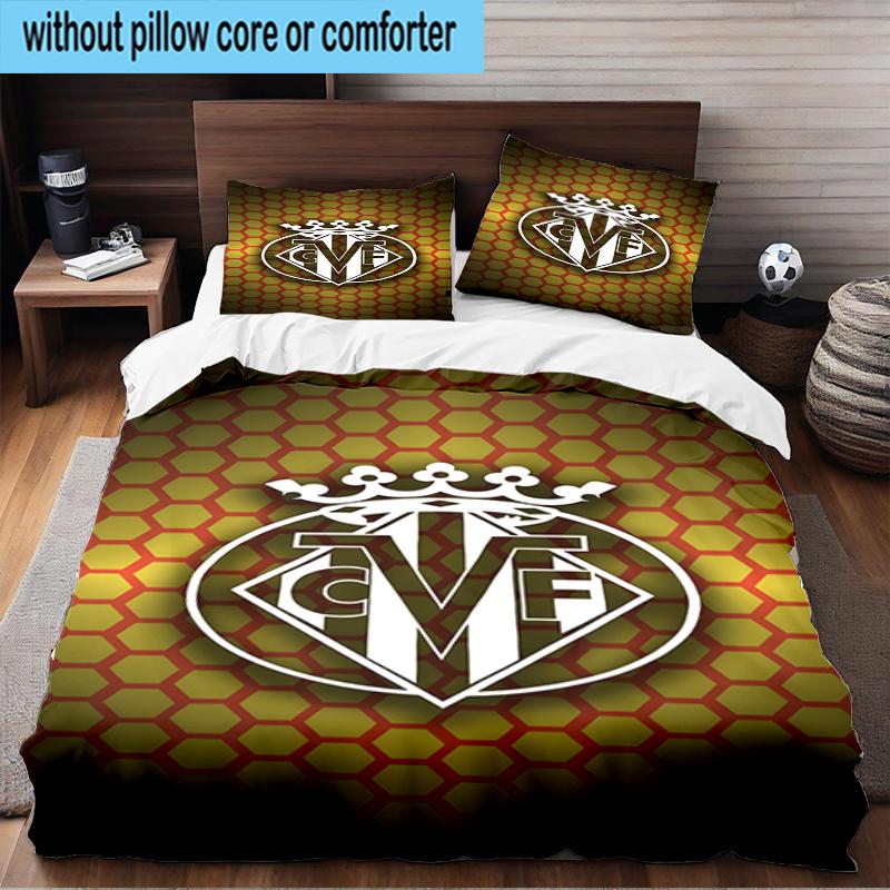 3PCS CF Football Emblem Bedding Set,Including 1pc Duvet Cover And 2pcs Pillowcases Perfect for Bedroom, Dormitory, Fan Christmas Gift