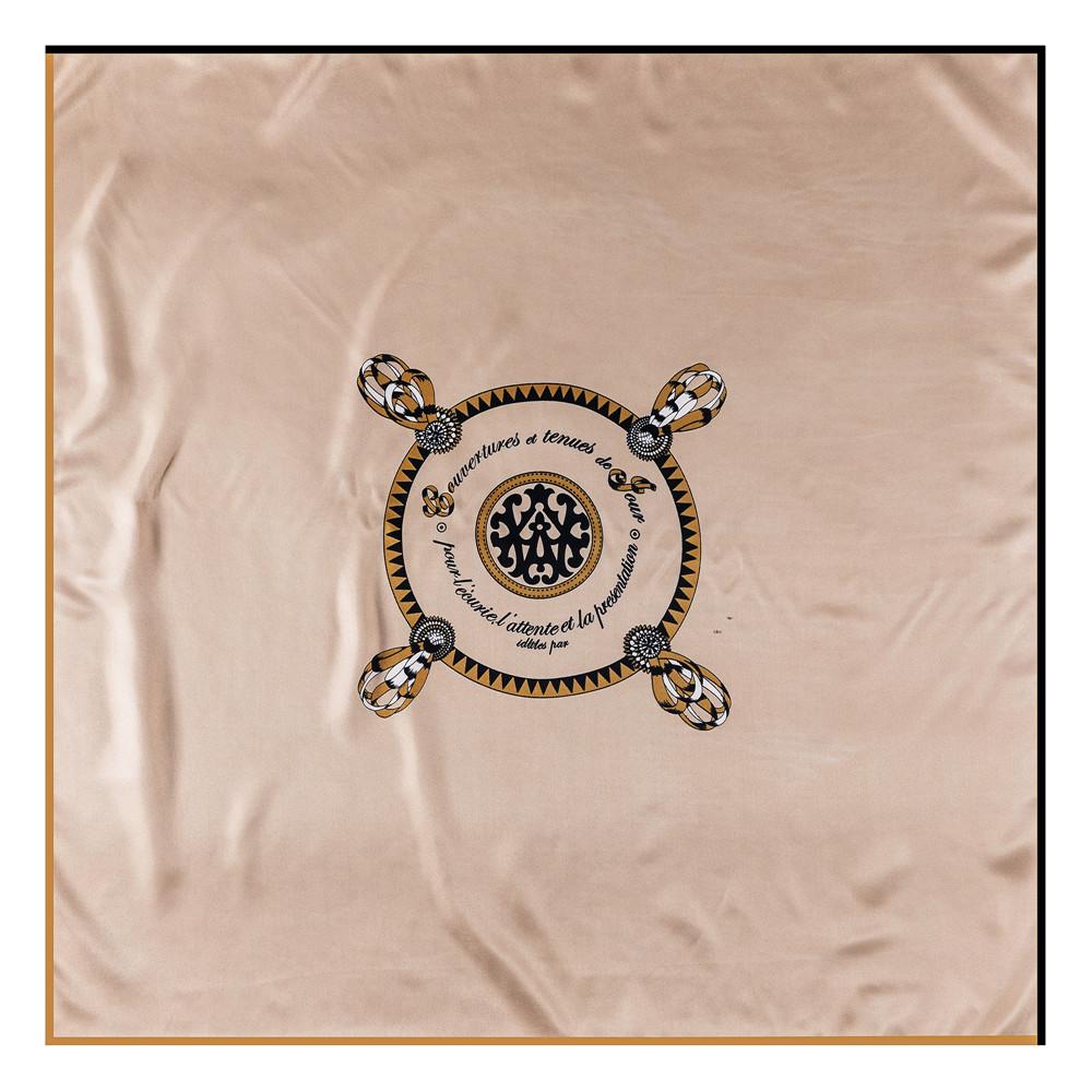 

Manual Hand Rolled Twill Silk Scarf Women Badge Print Square Scarves Echarpes Curled Foulards Femme Wraps Bandana Hijabs 90CM 90CM x 90CM