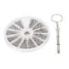 Schraubenmuttern Sortimentskasten 600 Stück Uhr Brille Kleine Schraubenmuttern Reparaturset mit Schraubendreher M1M1.2