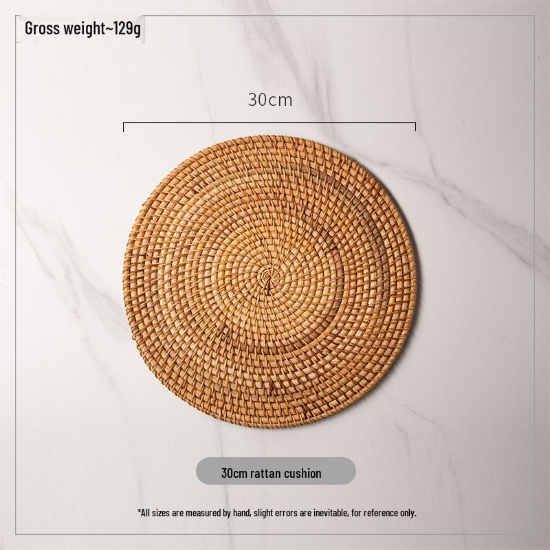 Vietnamese Rattan Tea Coaster Set: Autumn-Inspired Insulating Mats for Tea Ceremony and Kung Fu Tea Set Accessories
