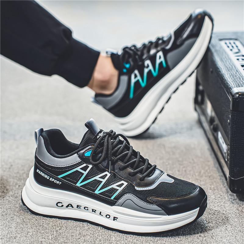 

Internet celebrity popular men s shoes 2024 new summer mesh breathable casual men s non-slip running versatile sports tide shoes 39 чёрный