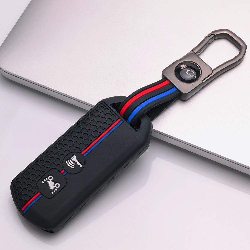 Key Fob Cover for Honda PCX150 160 ADV150 Forza125 300 Vario125 150 with Keychain Anti-Scratch Surface Shockproof Structure Soft Grip Texture