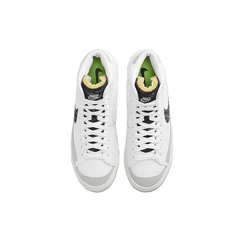 Nike Blazer Mid 77 Vintage Recycled Wool Pack - White Light Smoke Grey Sneakers Skateboard Shoes CW6726-100