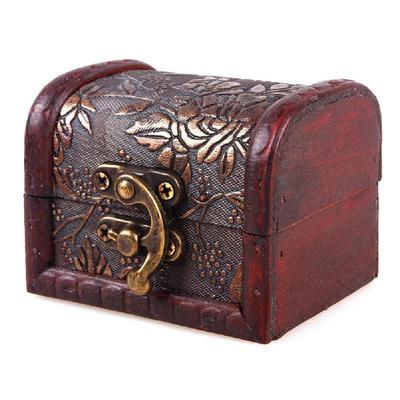 (BÜNDEL) Vintage europäische Schmuckschatulle aus Holz. Antike alte Holzkiste