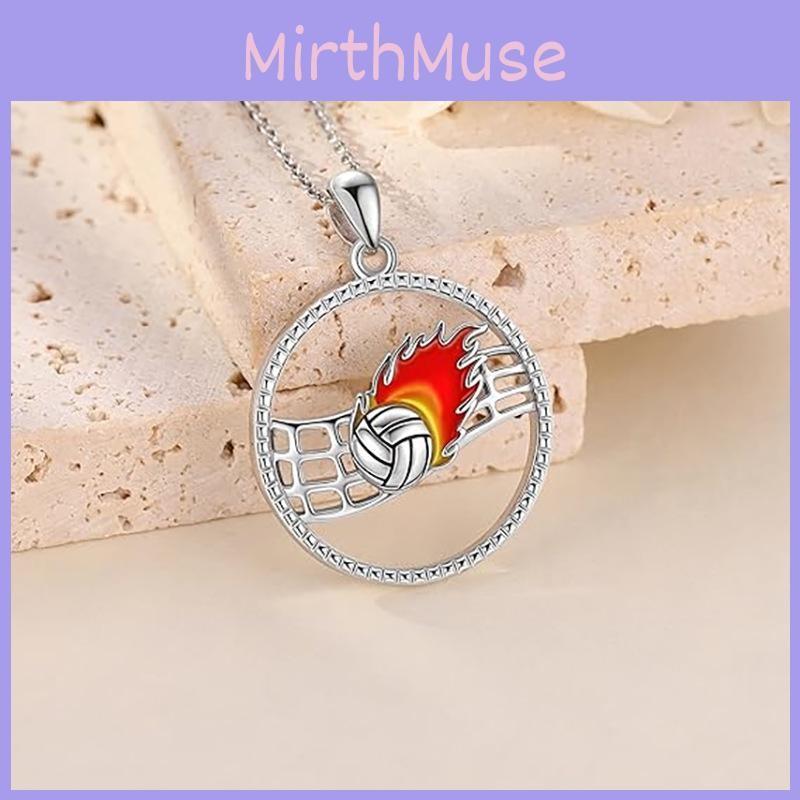 Hollow Volleyball Pendant Necklace Oil Finish Alloy Chain Enthusiasts Fashion
