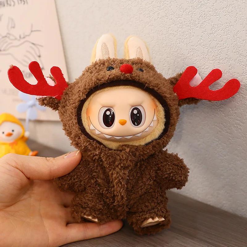 Labubu Accessories Clothes Suitable for V1 V2 V3 V4 Labubu Christmas Deer Set Labubu Red Clothing Christmas Fashion Gift
