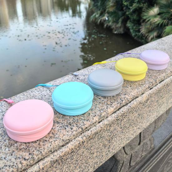 Silicone Folding Water Cup with Lanyard 180ML Reusable Portable Drinking Mug Wide-Mouth Lightweight