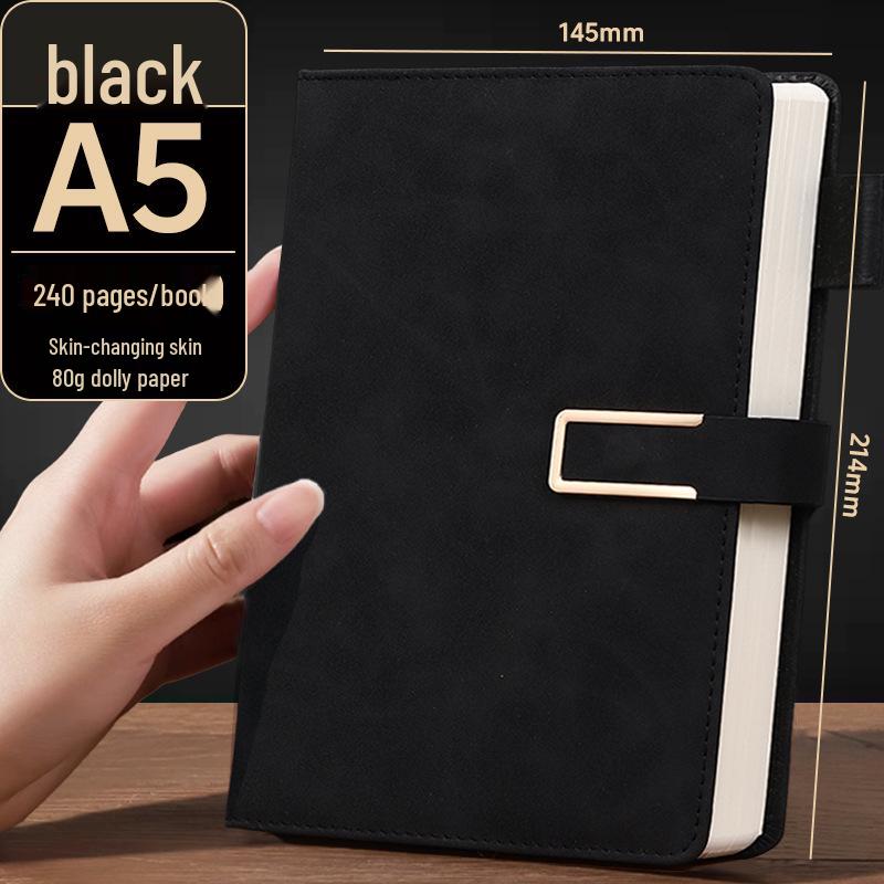 Individuelle Gestaltung eines A5-Notizblocks für das Büro mit Logo-Schnalle