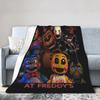 FNAF 2 Puppet Blankets Velvet Printed  Portable Lightweight Thin Throw Blankets for Bed Outdoor Quilt