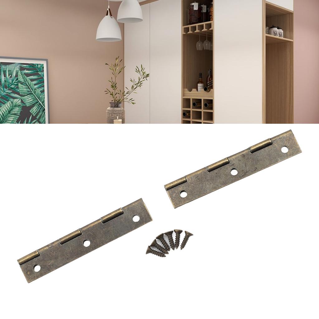 50 Pcs Door Hinge 58x19mm Vintage Hvy Duty Iron Folding Butt Hinge for Sewing NaMachine Table Cabinet