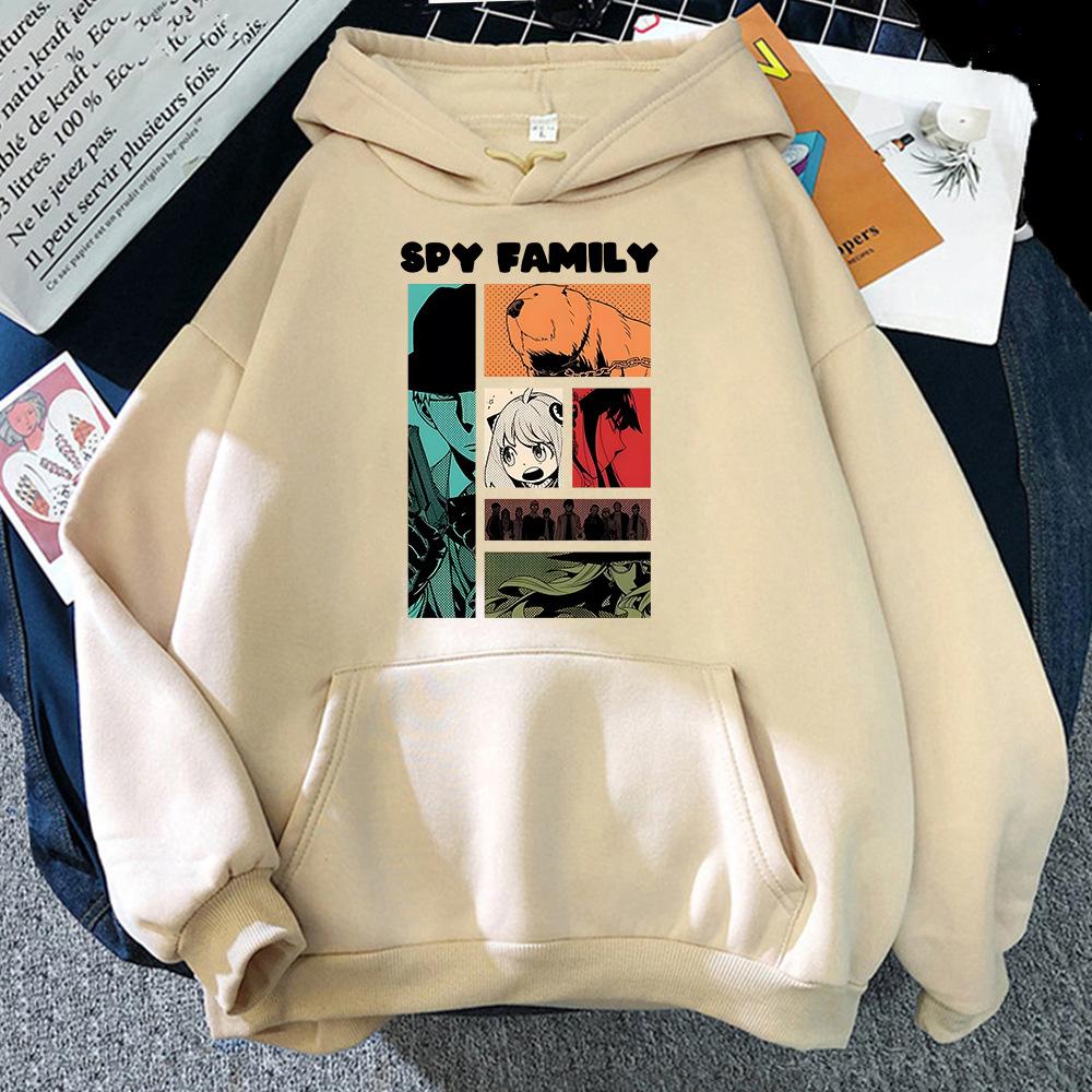 

Аниме Spy X Family Anya Waku Printed Mens Hoodie Fleece Теплая толстовка Fashion Street Fitness Hip Hop Tops New Man Pullover XS