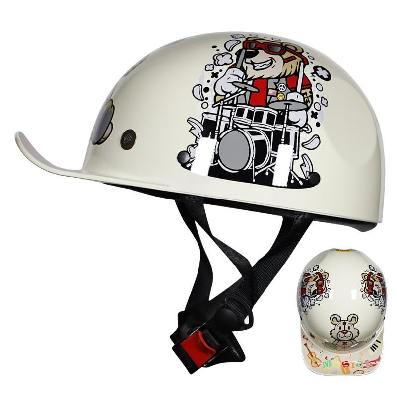 Kinder Fahrradhelm Halbschale Sicherheitskappe Skateboarden Radfahren Mit Retro Baseballkappen-Stil