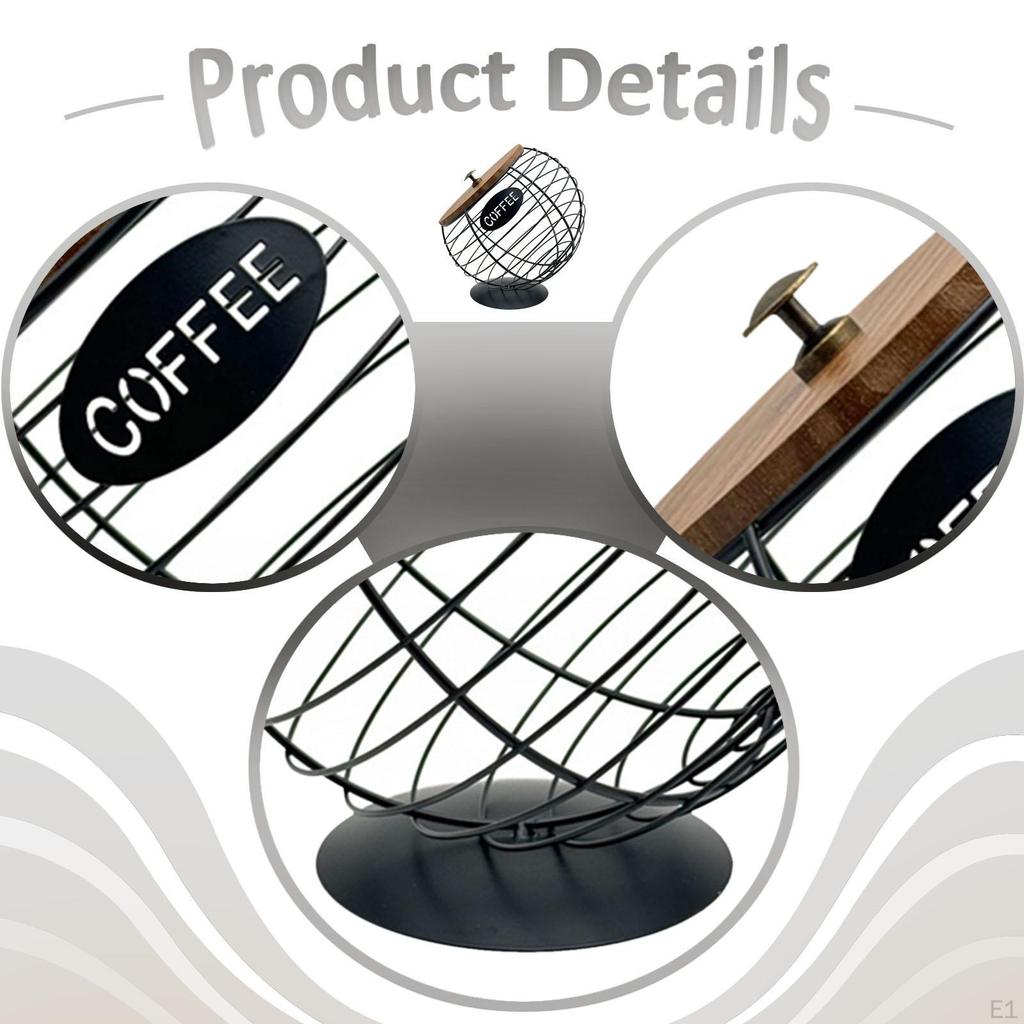 Coffee Capsule Holder, Desktop Container for Cafes, Hotels, Large Capacity, Counter Decoration,