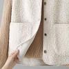 Women's Fleece Vest with Pockets Casual Button Down Sleeveless Jacket Oversized Fuzzy Vest Fall