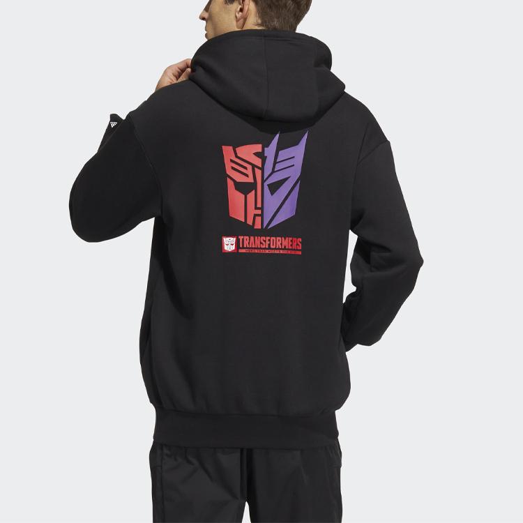 Adidas X Transformers Co-Branded Hoodie With Logo Print Men Hoodie Black HM7446