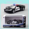 Alloy Model Car Ford Gt Police Car With Inertial Control For Kids And Collectors