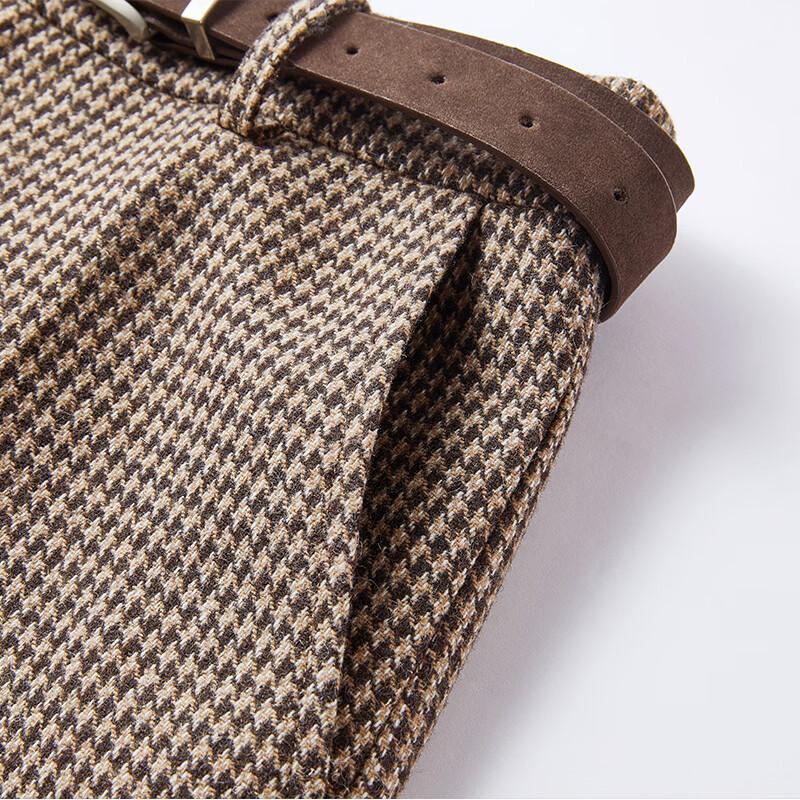Xiangying Women's Wool Blend High-Waist A-Line Shorts