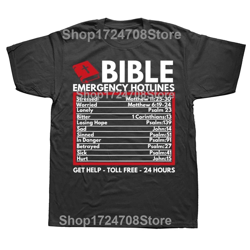 Bibel Notrufnummern Lustige Christliche Jesus Gott T-Shirts Sommer Stil Grafik Streetwear Kurzarm Geburtstagsgeschenke T-Shirt