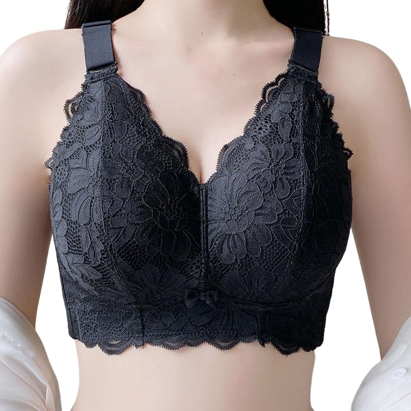 Bra that makes your breasts look smaller not easily lace that makes large breasts look smaller rabbit ear cup pads High side design No tightness
