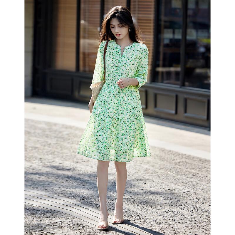 Demana Women's Printed A-Line Midi Dress