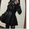 Jirai kei Outfit Lolita Mädchen Bluse Damen Langarmhemd Kawii Schleife Schwarz Röcke Hemden Y2K Süßer Japanischer Damenstil Set
