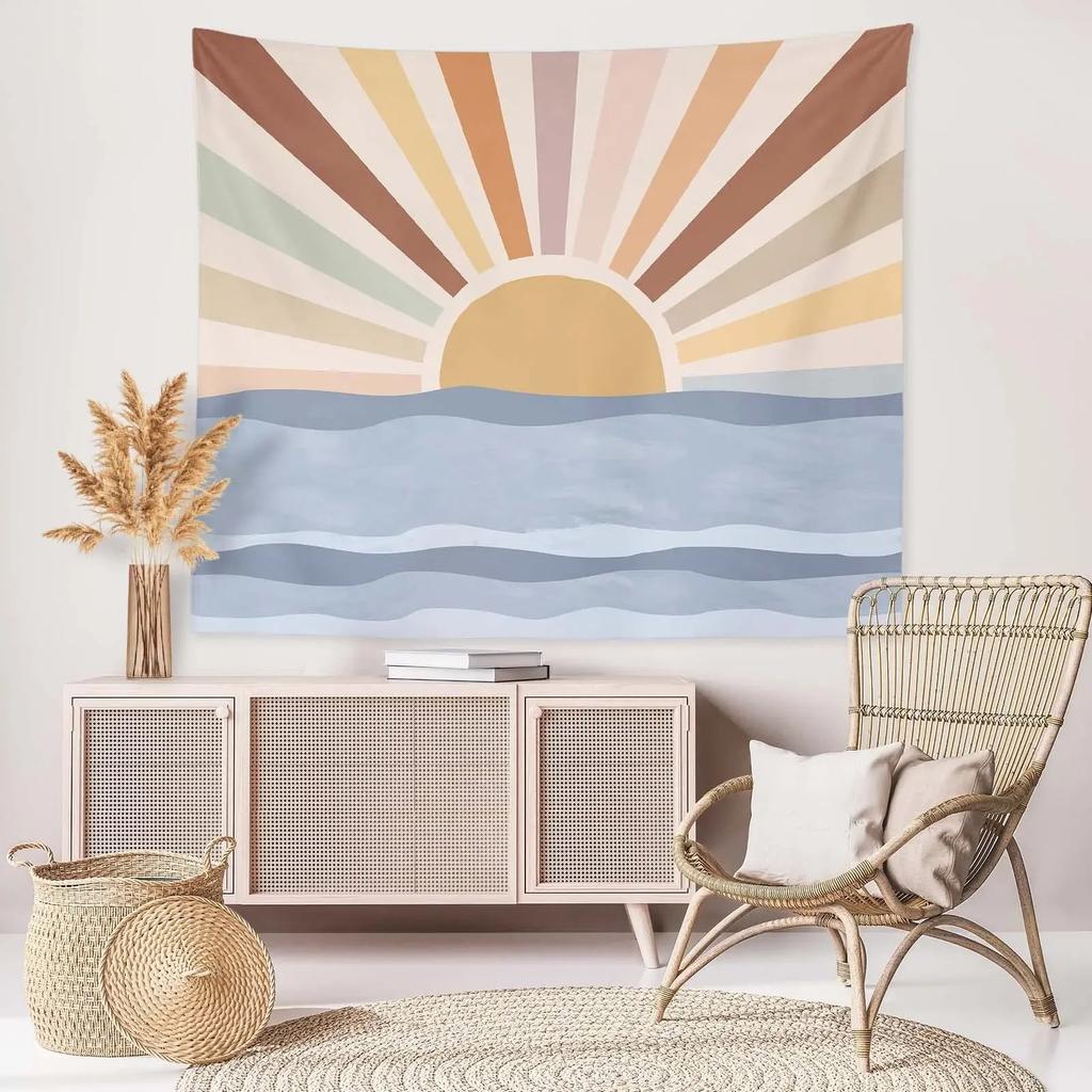 Vintage Sun Tapestry Office Living Room Decoration Home Wall Tapestry