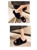 Large Cross-Fur Women's Slippers - Thick, Flat-Bottomed, Warm & Stylish for Spring, Autumn, Winter