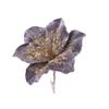 19cm Artificial Poinsettia Glitter Flower Glitter Sequin Fake Christmas Flowers Flannel Simulation 3D Simulation Flower