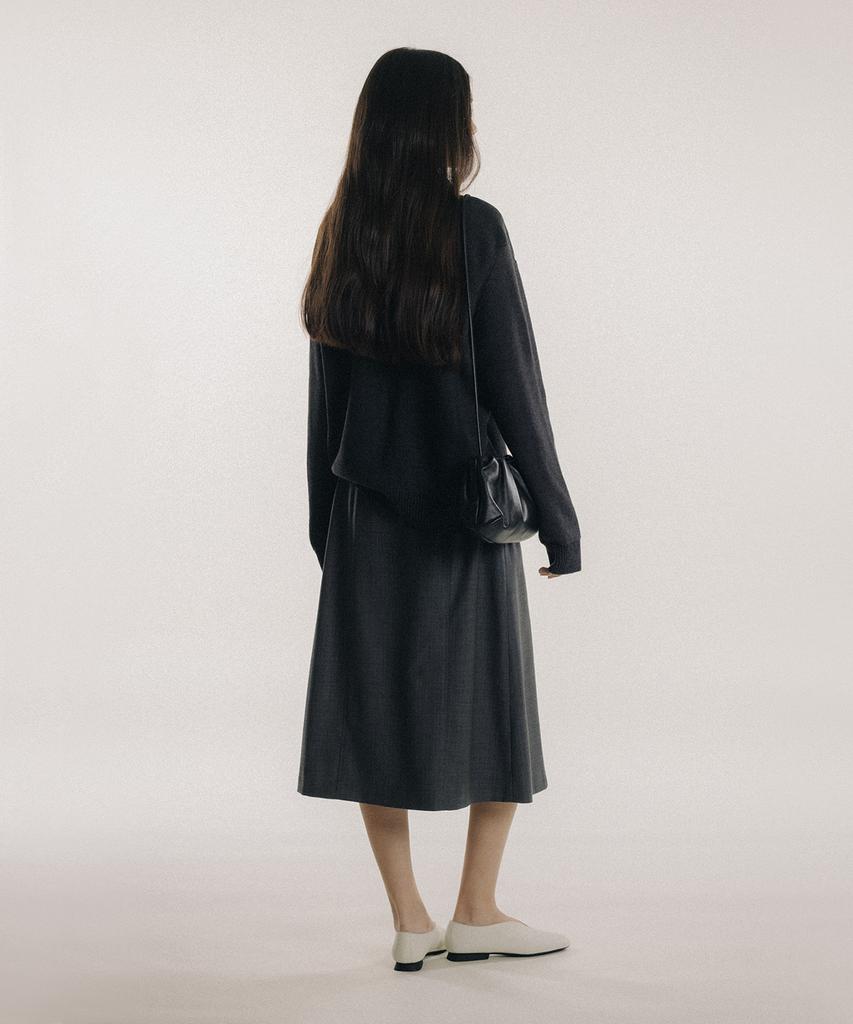 Beullaengkeulumumeon Fleur Pleated Wrap Skirt_Gray