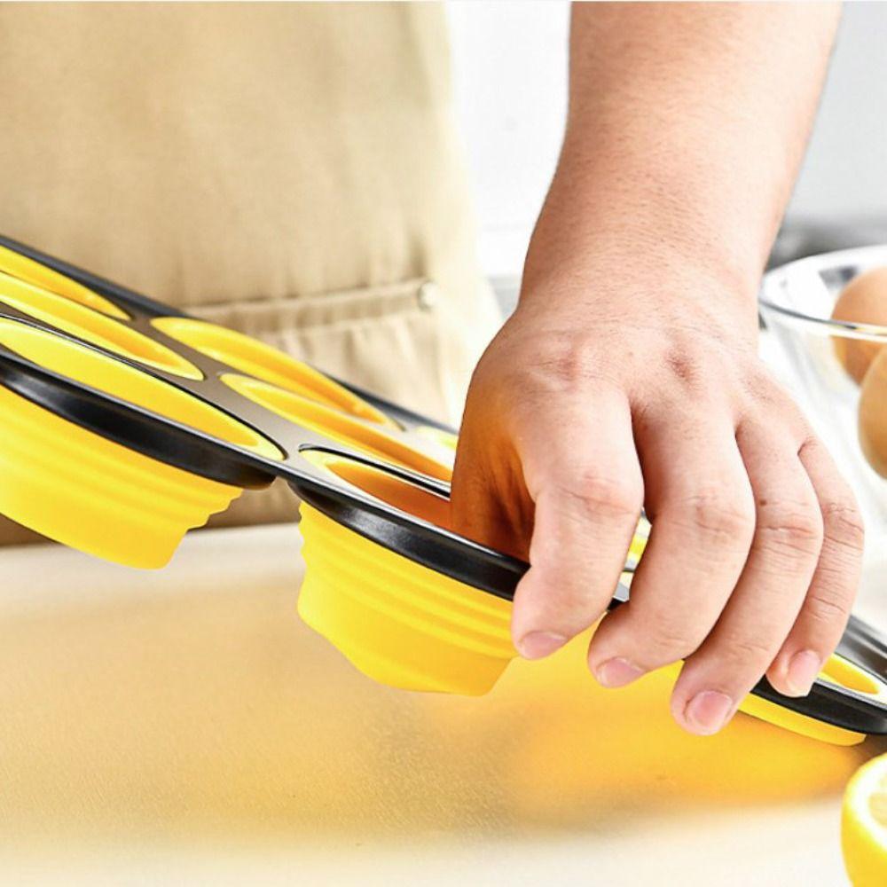 Easy To Demold Carbon Steel Silicone Baking Pan Nonstick Cupcake Baking Tray Muffin Tray  Bakery